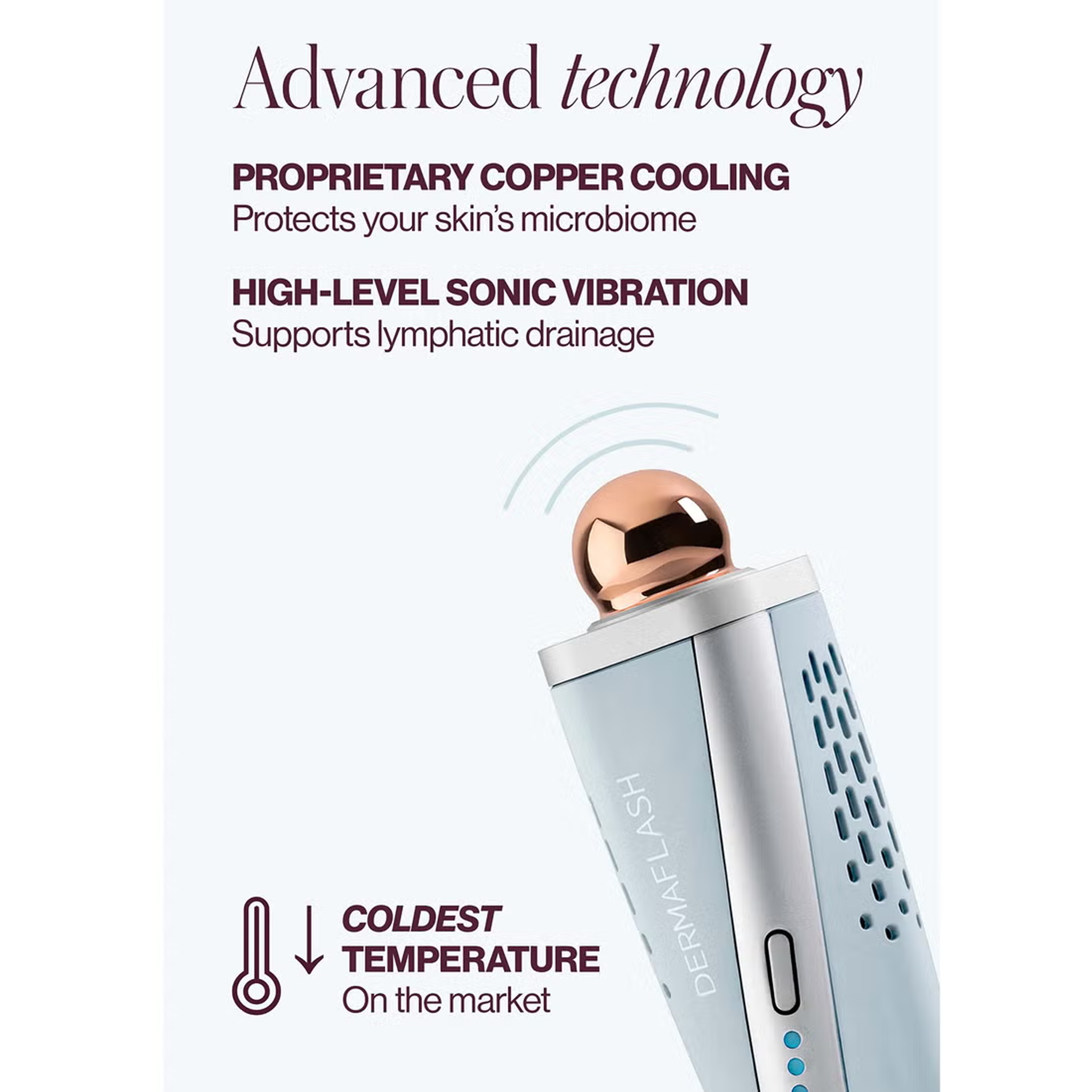 DERMAFLASH Cool Sonic Depuffing and Lymphatic Drainage Set