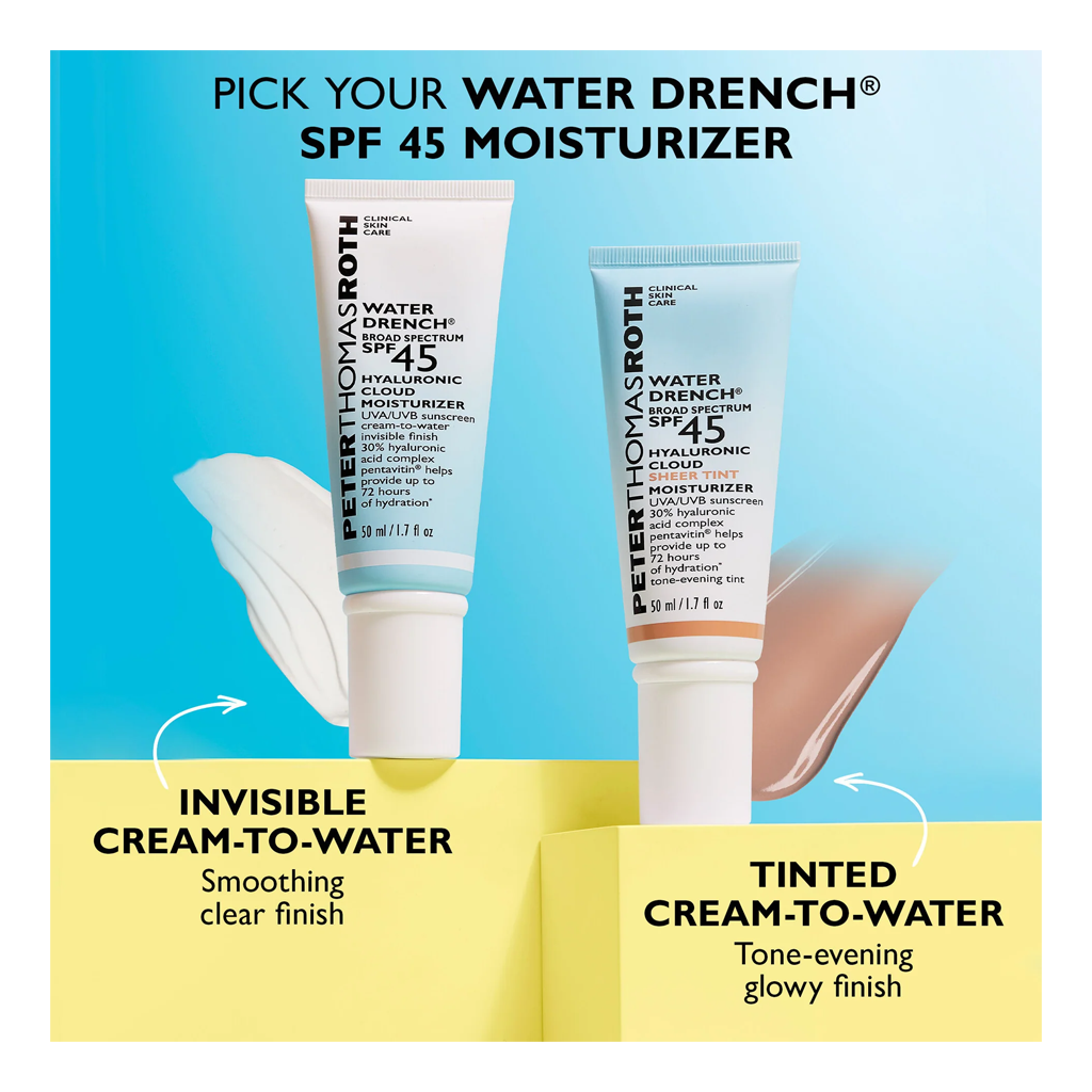 Peter Thomas Roth Water Drench Broad Spectrum SPF 45 Hyaluronic Cloud Moisturizer Sheer Tint