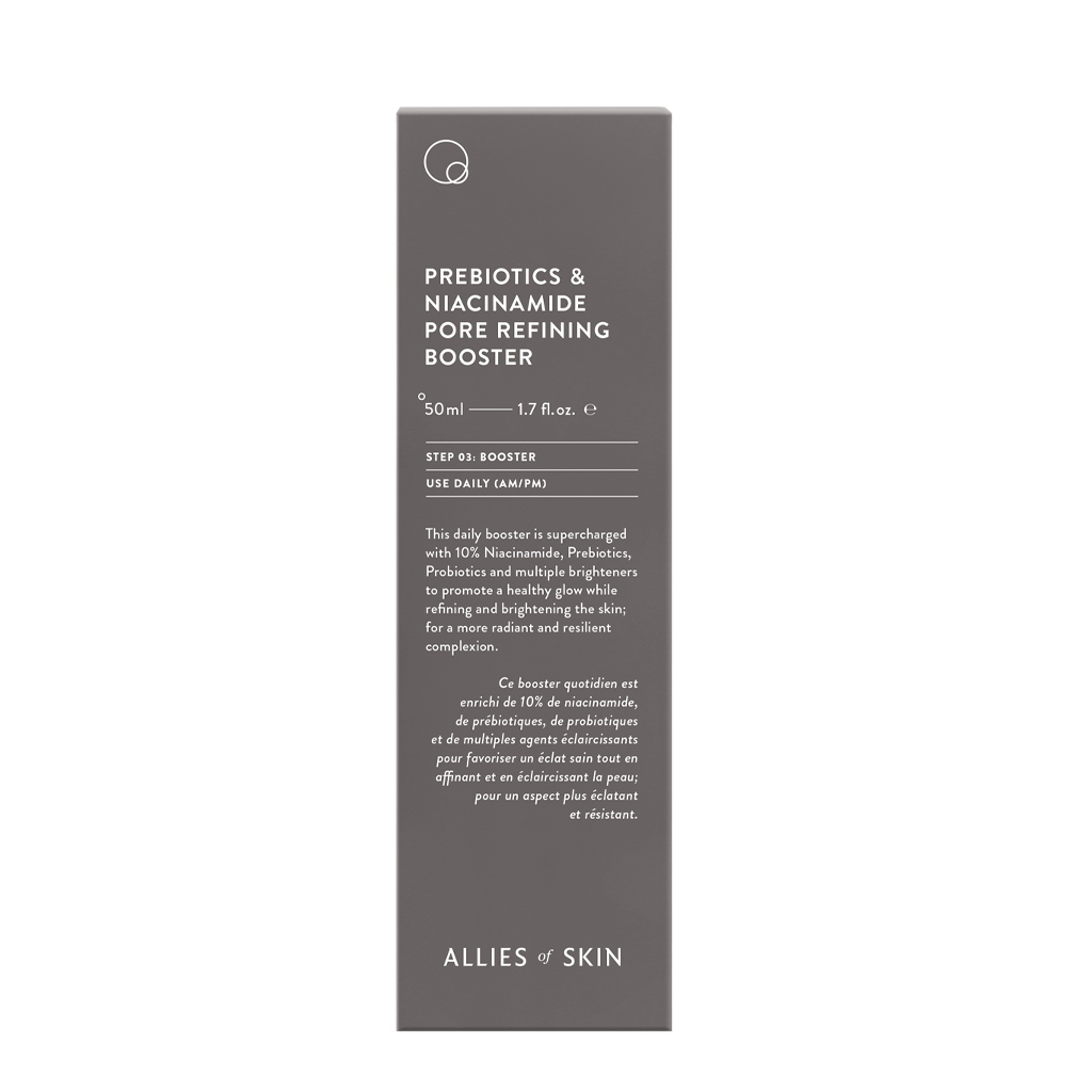 Allies of Skin Prebiotic and Niacinamide Pore Refining Booster-Coming Soon