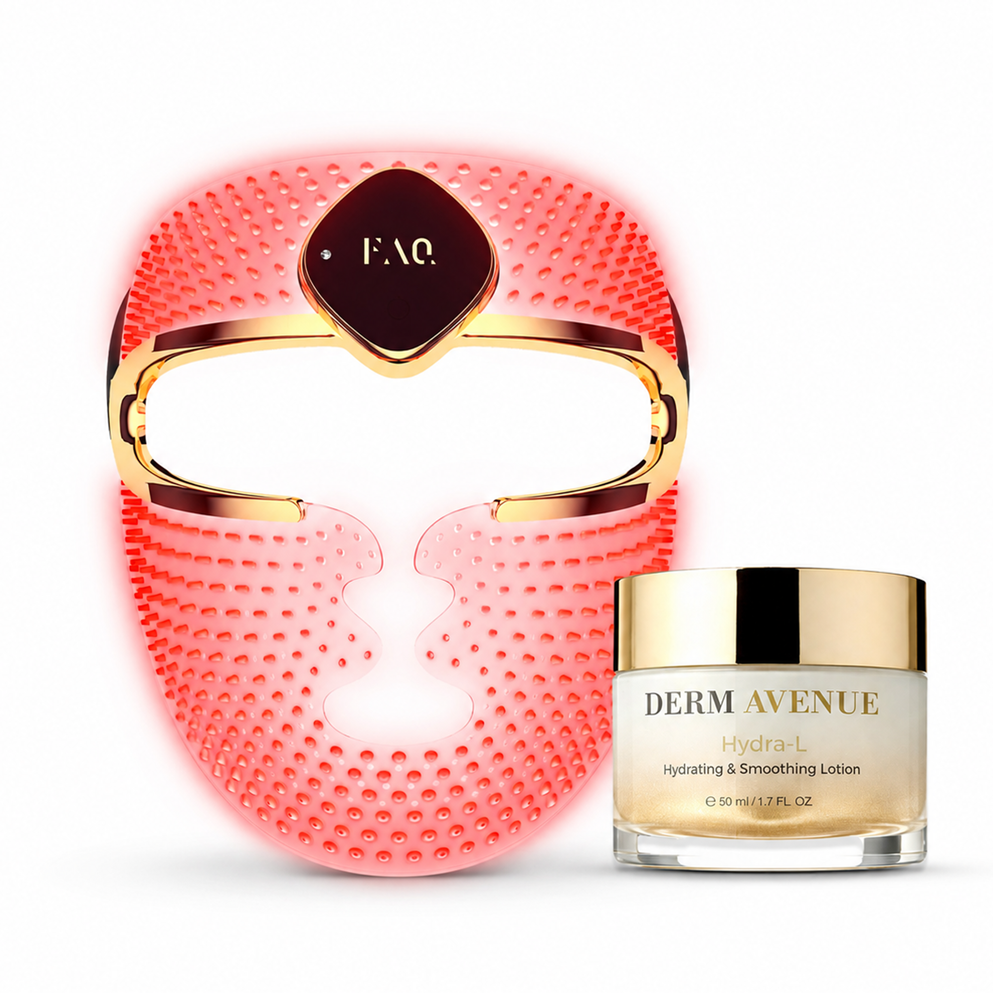 FOREO FAQ 202 Smart Silicone LED Face Mask + Dermavenue Hydra-L