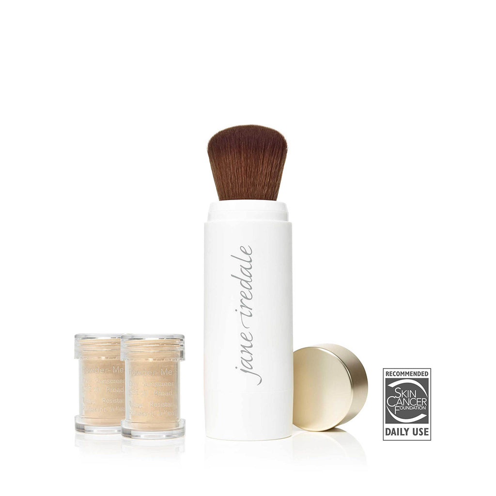 Jane Iredale Powder-Me SPF 30 Dry Sunscreen Brush + 2 Refills (0.18oz)