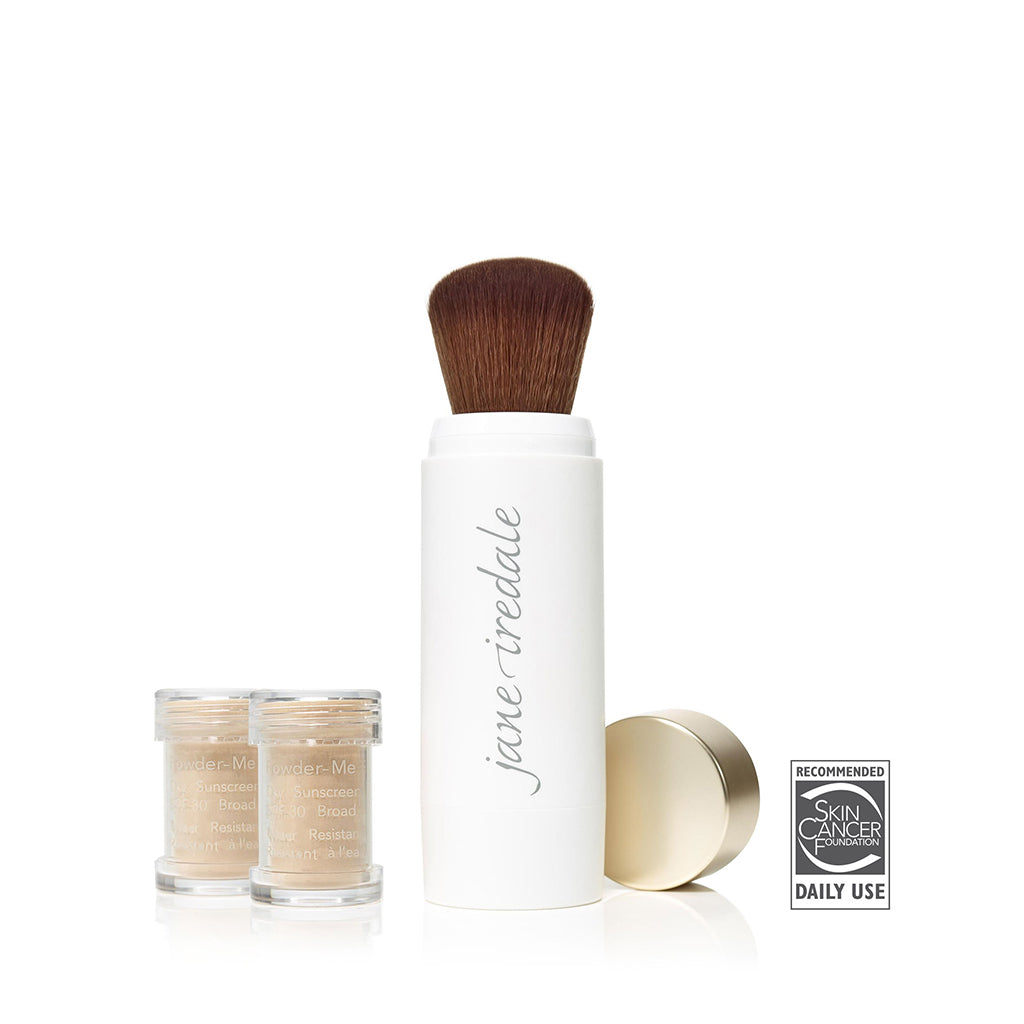 Jane Iredale Powder-Me SPF 30 Dry Sunscreen Brush + 2 Refills (0.18oz)