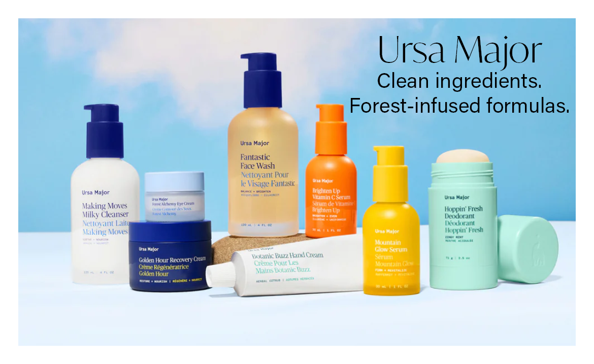 New and Notable Ursa Major Skincare with Forest Ingredients