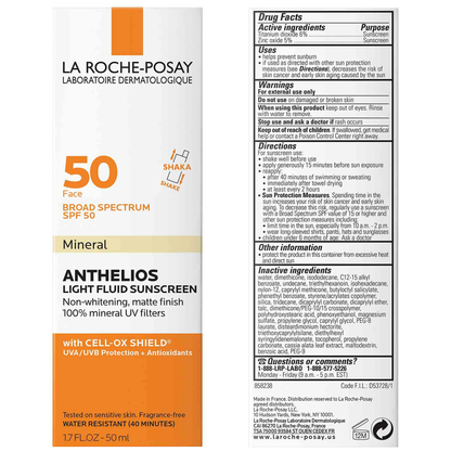 La Roche-Posay Anthelios Mineral Zinc Oxide Sunscreen SPF 50