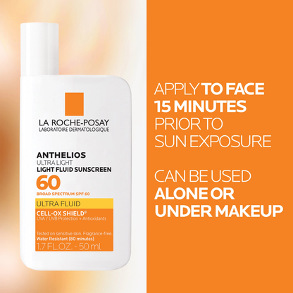 La Roche-Posay Anthelios Ultra Light Fluid Facial Sunscreen SPF 60