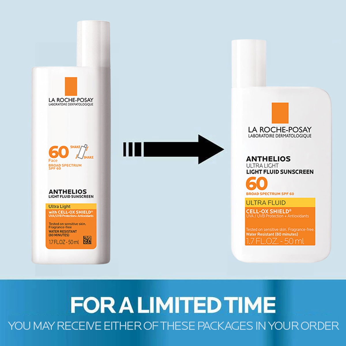 La Roche-Posay Anthelios Ultra Light Fluid Facial Sunscreen SPF 60