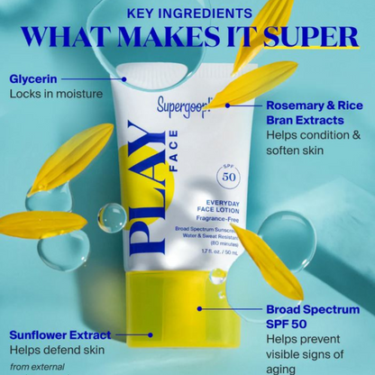 Supergoop PLAY Everyday Face Lotion SPF 50 Fragrance-Free