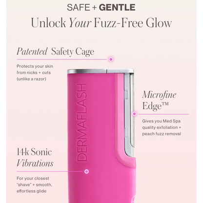 DERMAFLASH LUXE+ Advanced Sonic Dermaplaning and Peach Fuzz Removal
