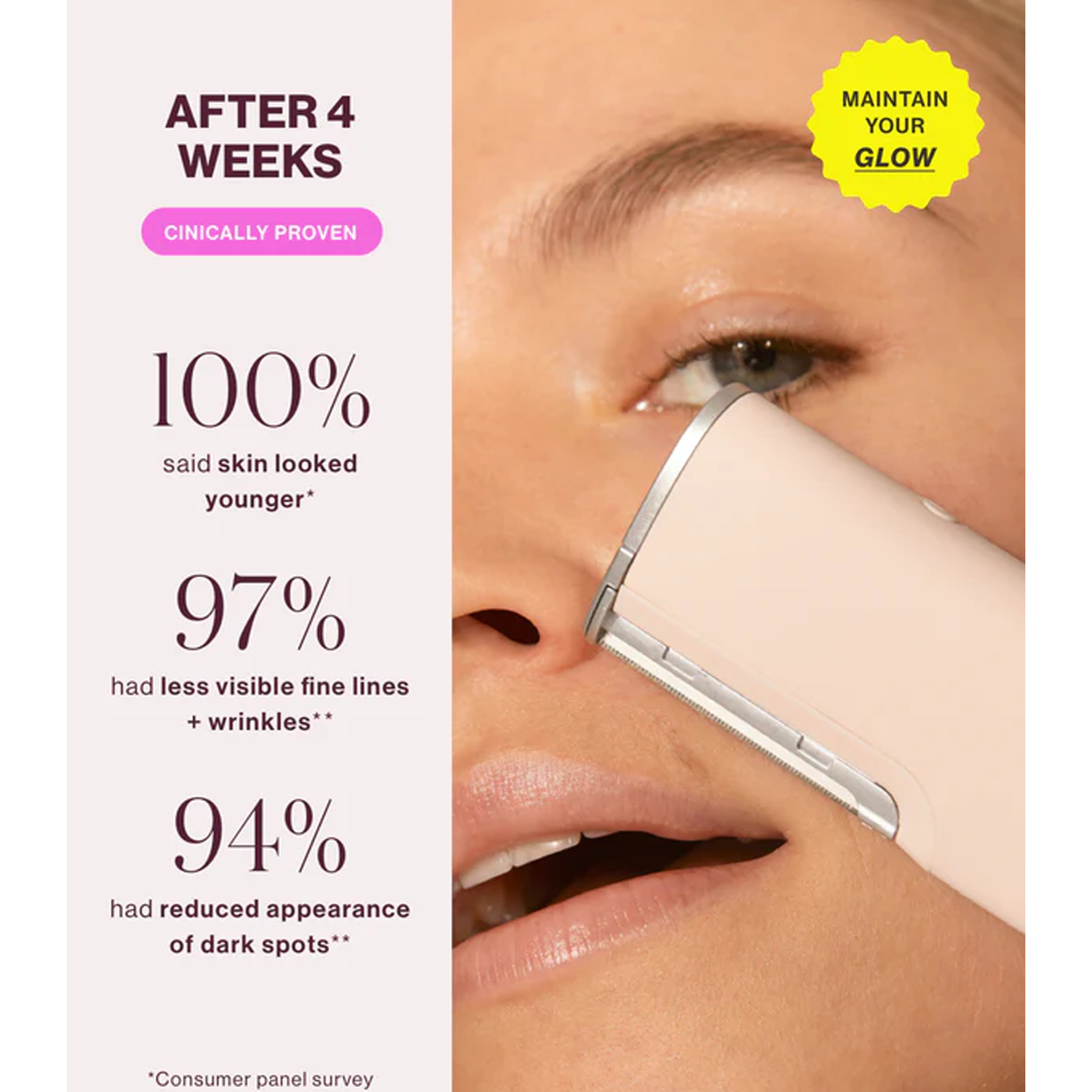 DERMAFLASH LUXE+ Advanced Sonic Dermaplaning and Peach Fuzz Removal