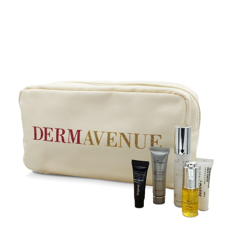 DermAvenue Glam Cosmetic Bag + Samples