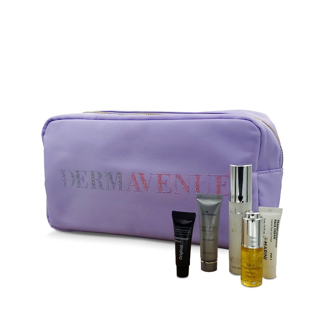 DermAvenue Glam Cosmetic Bag + Samples