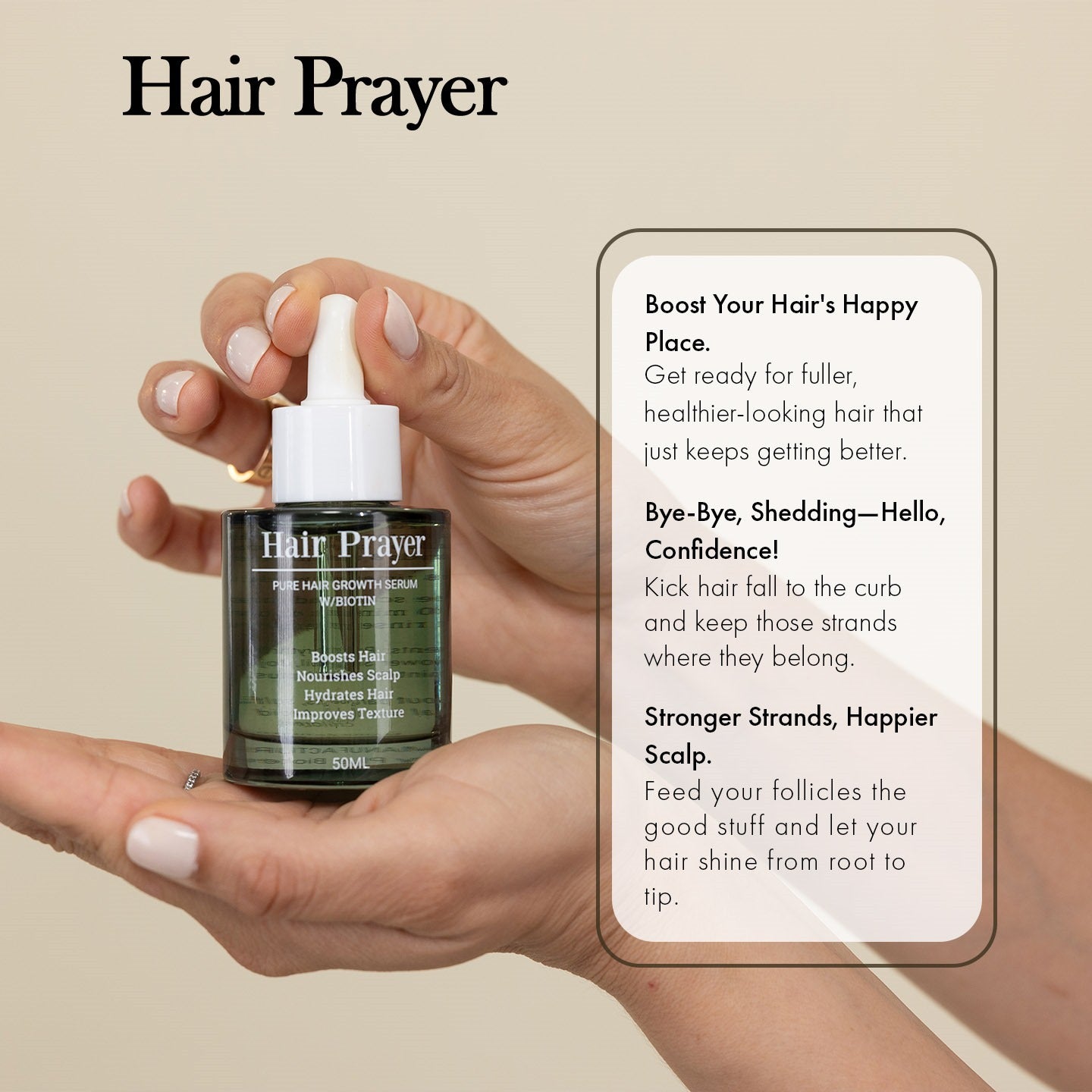 Hair Prayer Pure Hair Growth Serum (Longer, Thicker, Healthier Hair)