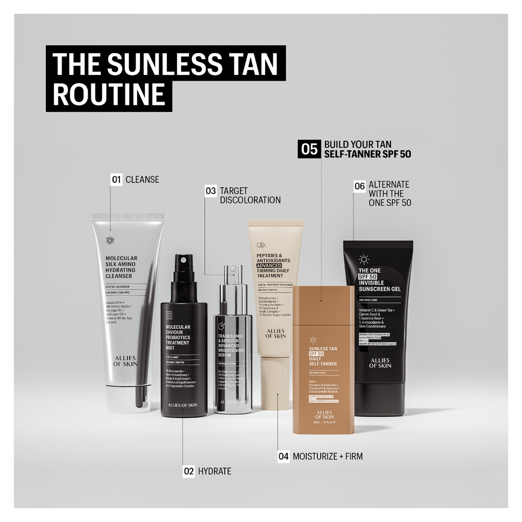 Allies of Skin Sunless Tan SPF 50 Daily Self-Tanner-Backordered