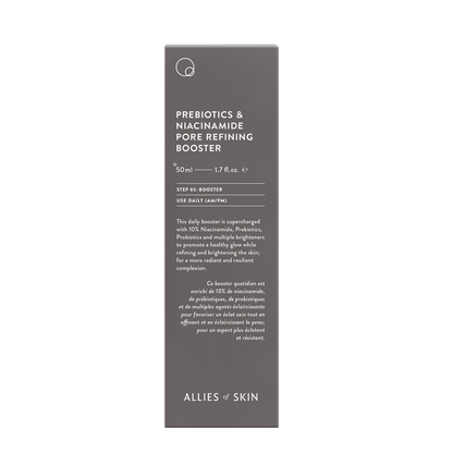 Allies of Skin Prebiotic and Niacinamide Pore Refining Booster-Coming Soon