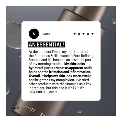 Allies of Skin Prebiotic and Niacinamide Pore Refining Booster-Coming Soon