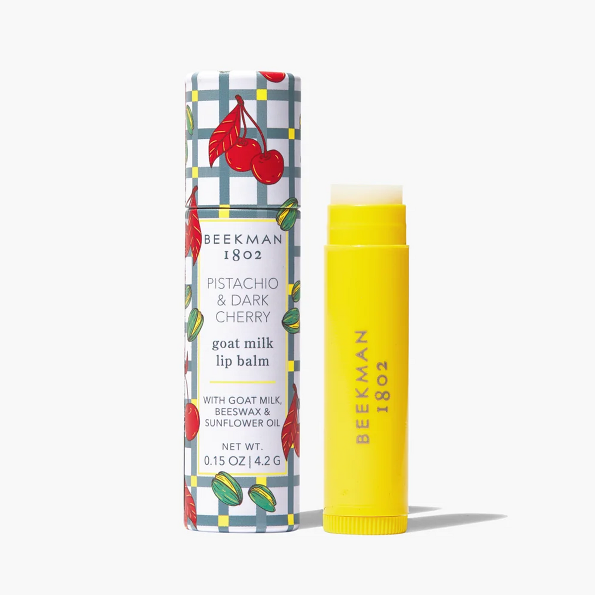 Beekman 1802 Pistachio+Dark Cherry Lip Balm