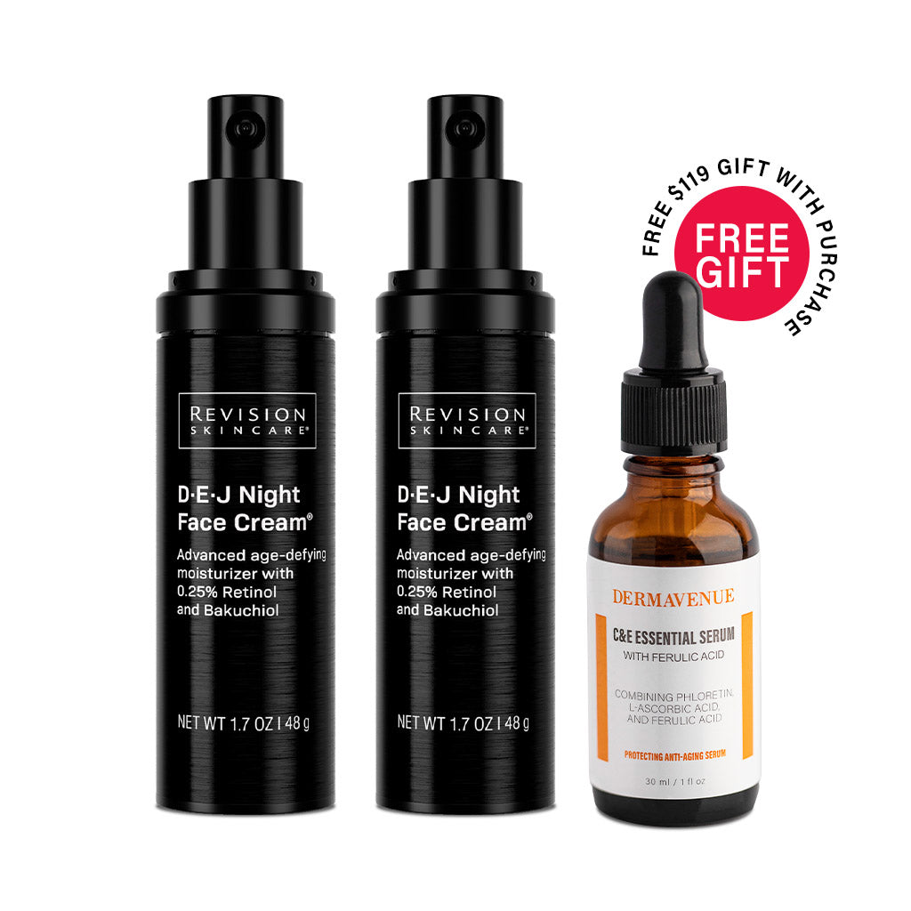 Revision Skincare Door Buster 2 D-E-J Night Face Cream + Free Dermavenue C &amp; E Essential Serum*