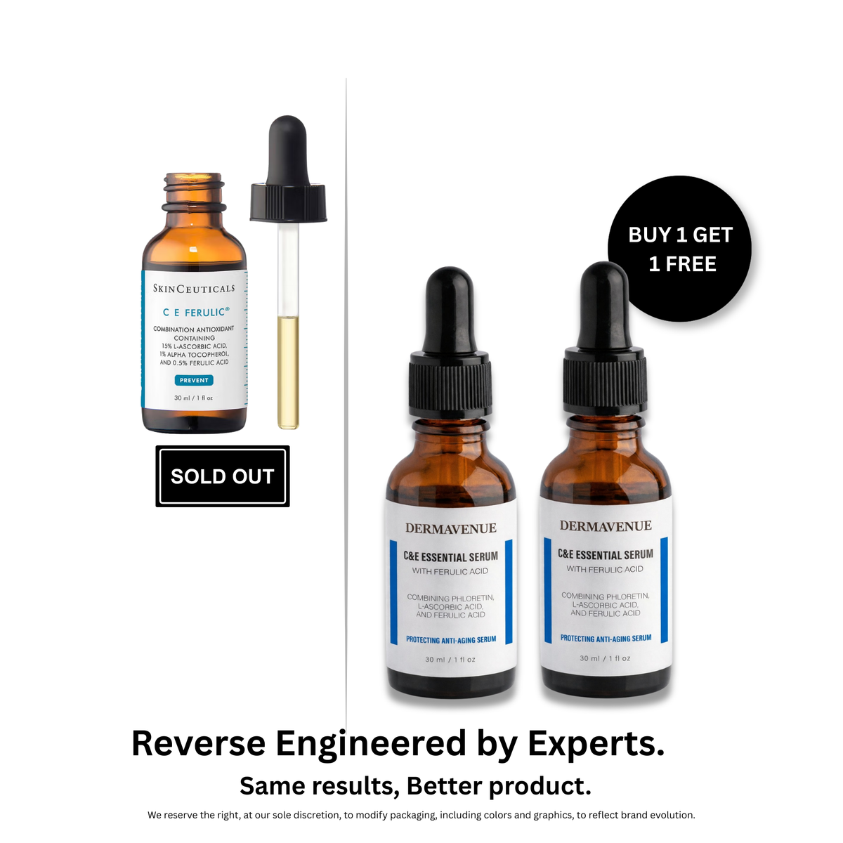 SkinCeuticals C E Ferulic 1 fl oz. SOLD OUT-Buy 1 Dermavenue C E Essential Serum Get a Your Second Bottle FREE (Copy)