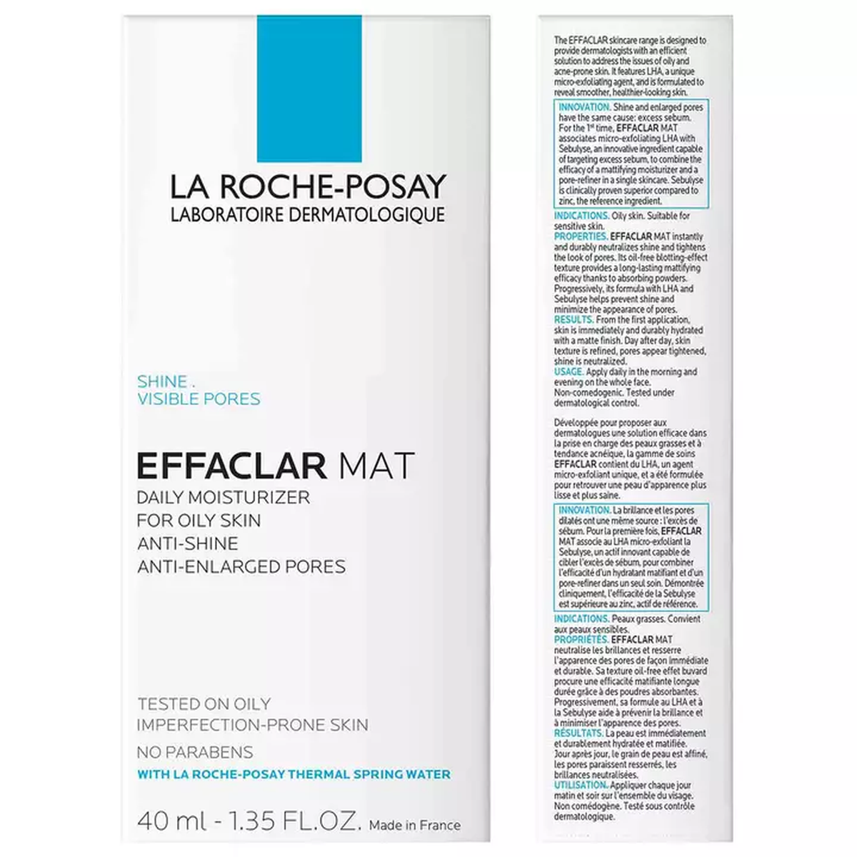 La Roche-Posay Effaclar Mat Mattifying Face Moisturizer for Oily Skin