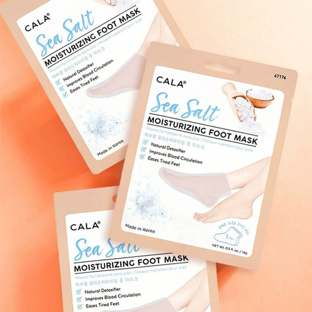 CALA Moisturizing Sea Salt Foot Mask-(3 Pairs)