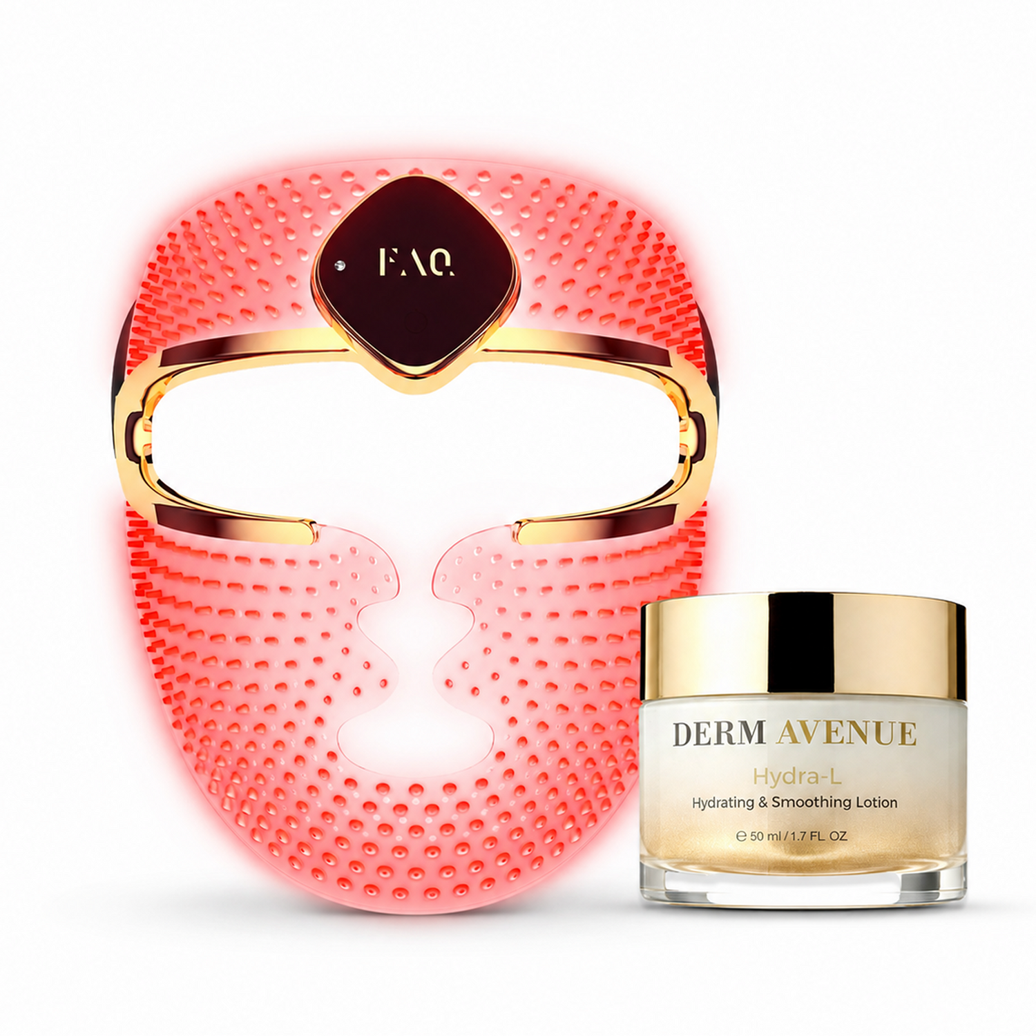 FOREO FAQ 202 Smart Silicone LED Face Mask + Dermavenue Hydra-L