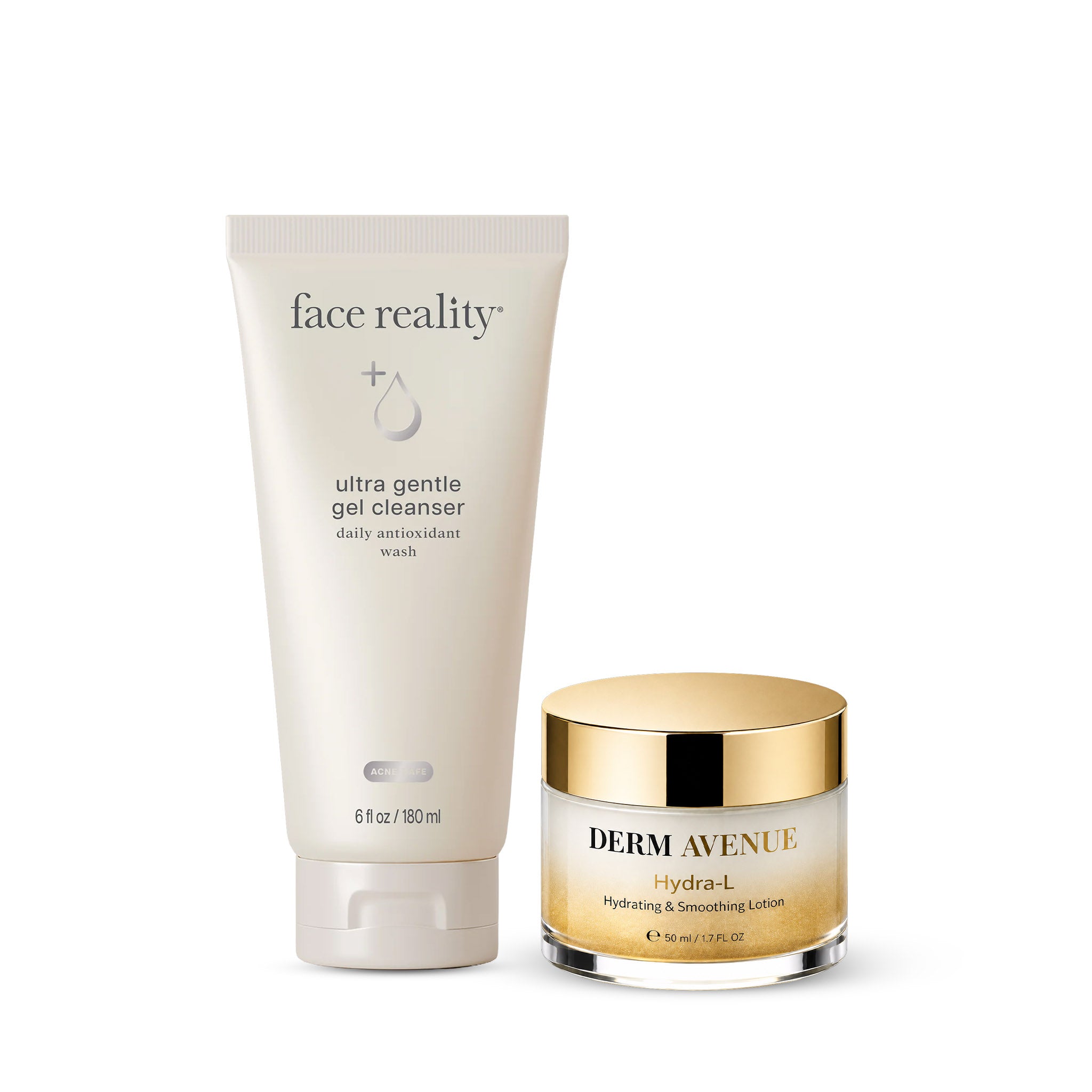 Face Reality Ultra Gentle Gel Cleanser + Dermavenue Hydra-L Hydrating Lotion Bundle