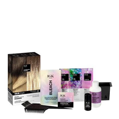 IGK Color Bright One Step Bleach &amp; Color Kit - Champagne Please (Warm Blonde)
