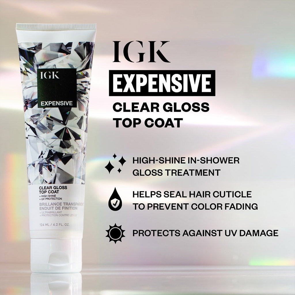 IGK Expensive Glaze Clear Gloss Top Coat (Travel Size)