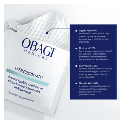 Obagi Cleziderm M.D. Resurfacing Multi-Acid Peel Pads