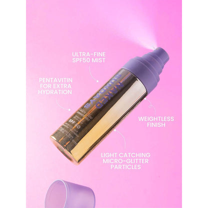 Naked Sundays Golden Glow Shimmer Mist Sunscreen Top Up Spray SPF50 (75mL)