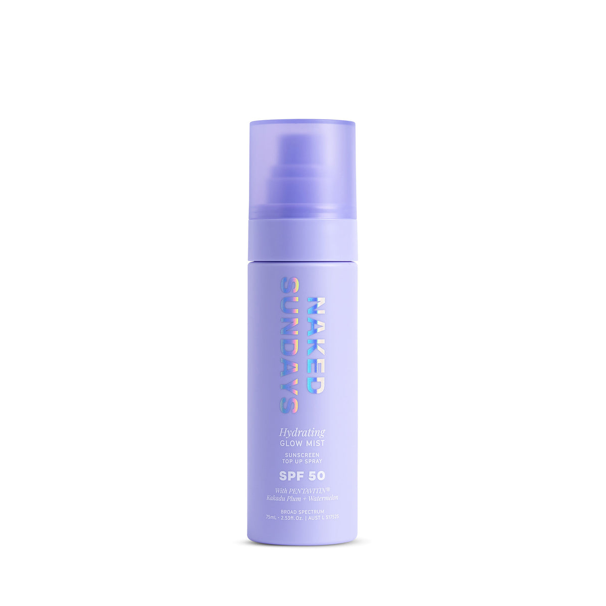 Naked Sundays Hydrating Glow Mist Sunscreen Top Up Spray SPF50