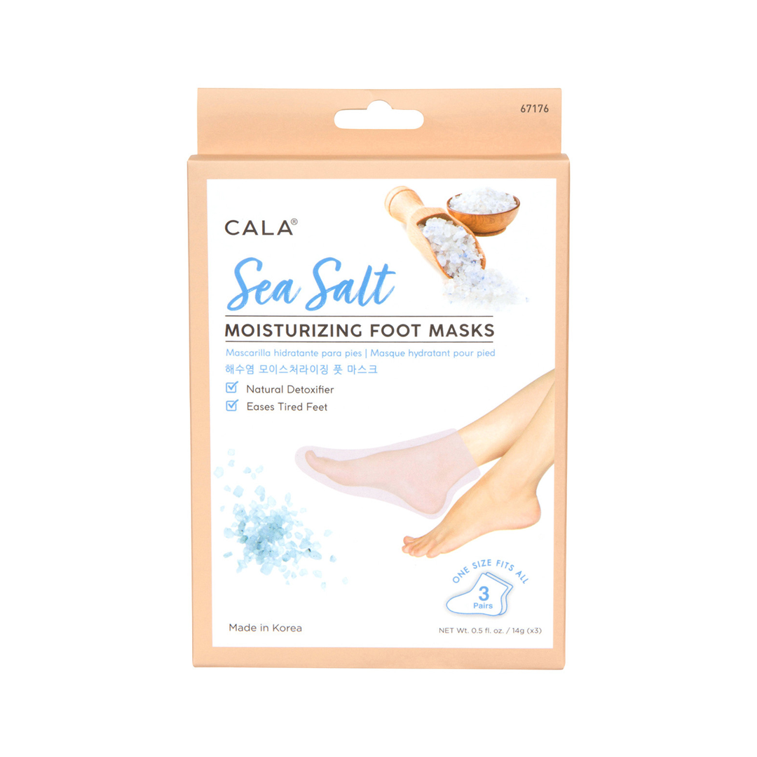 CALA Moisturizing Sea Salt Foot Mask-(3 Pairs)