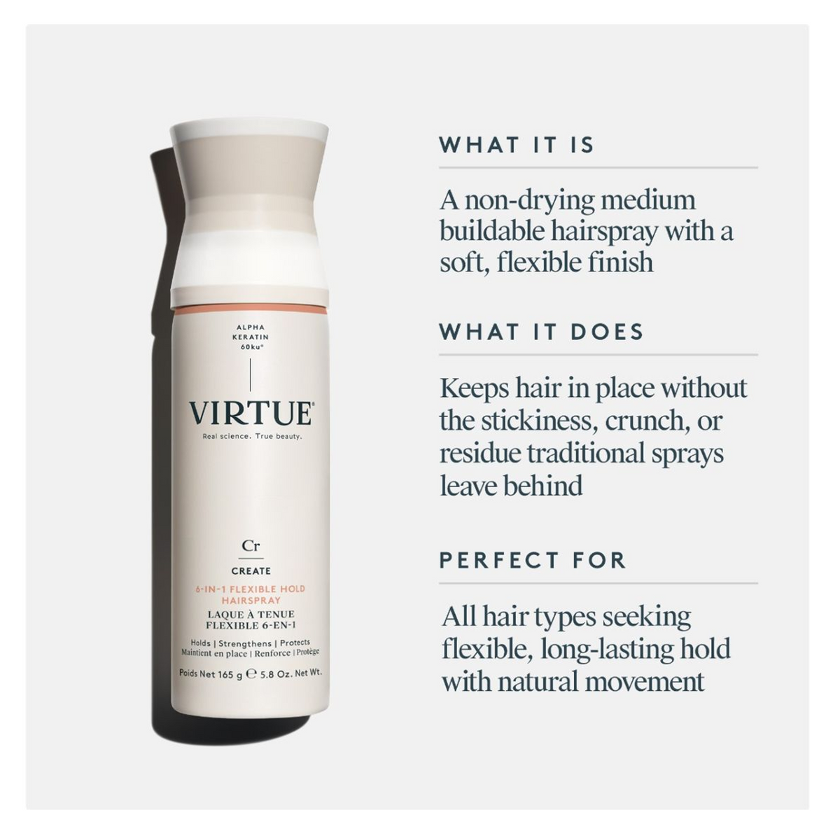 Virtue 6-in-1 Flexible Hold Hairspray