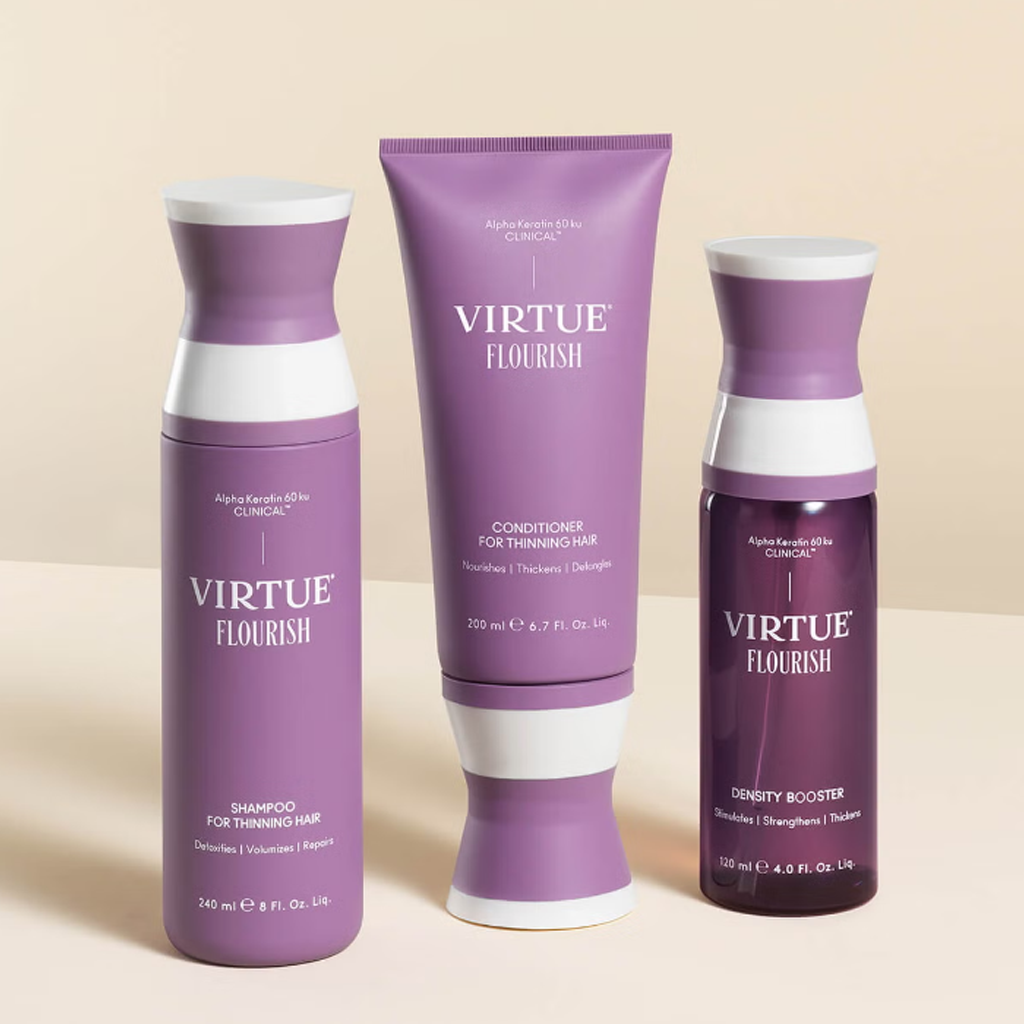 Virtue Flourish Nightly Intensive Hair Rejuvenation Treatment Hair Kit 3 piece