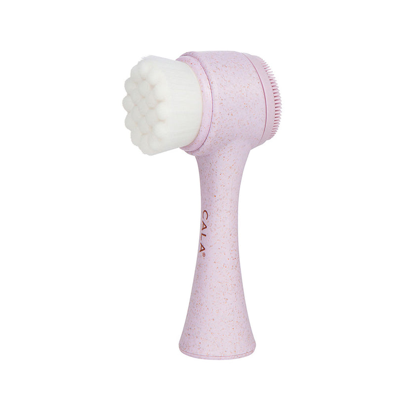 Cala Eco Friendly Dual-Action Facial Cleansing Brush - Blush