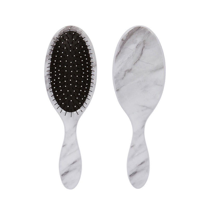 Cala Hair Detangler: Wet-n-dry Brush - Black/White Marble