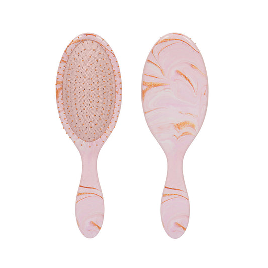 Cala Hair Detangler: Wet-n-dry Brush - Pink Pastel Marble