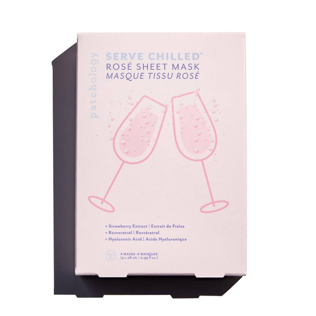 Patchology Serve Chilled Rosé Sheet Mask - 4 pack