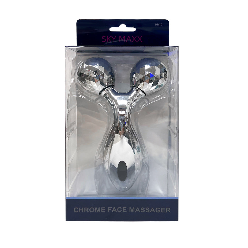 Sky Maxx Chrome Face Massage Double Ball Roller